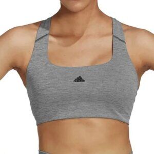 NWT Addidas Powerimpact Training Medium-Support Sports Bra - L Dark Grey/Black
